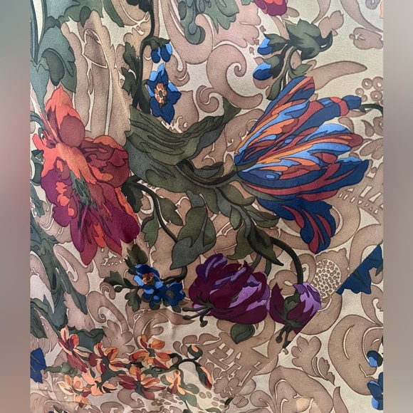 Lauren Ralph Lauren Vintage Floral Silk Chiffon Bias Cut Maxi Dress - Picture 7 of 12